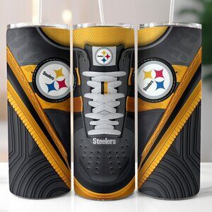 Pittsburg Steelers Black Yellow NFL Nike AF1 Sneaker 20oz Skinny Tumbler